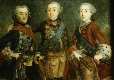 Paolo, Federico II e Gustavo Adolfo di Svezia da German School